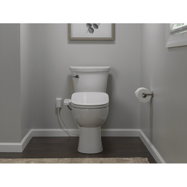 White Elongated Electric Bidet Toilet Seat with Soft Close