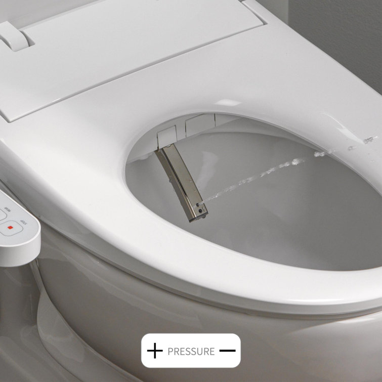 White Elongated Electric Bidet Toilet Seat with Soft Close