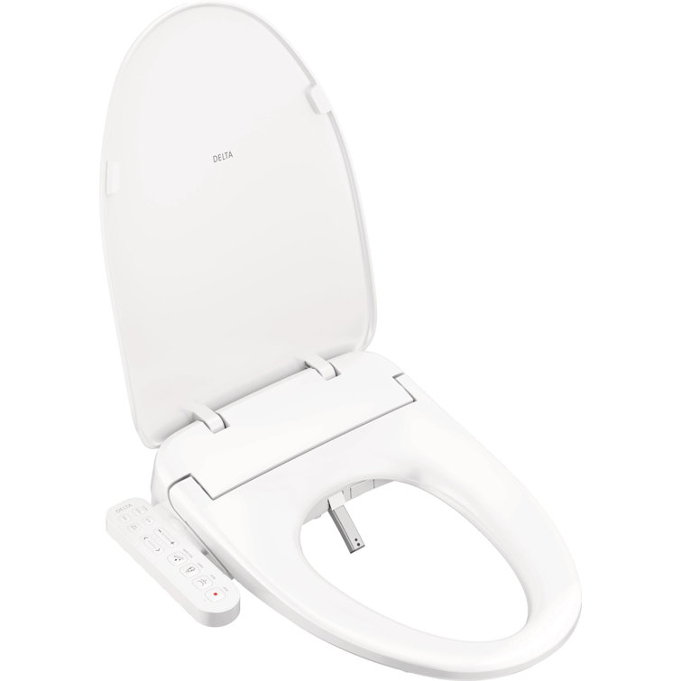 White Elongated Electric Bidet Toilet Seat with Soft Close