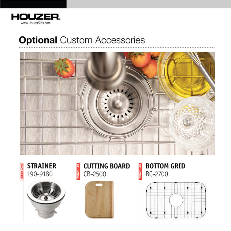 27 Inch Stainless Steel Undermount Single Bowl Kitchen Sink