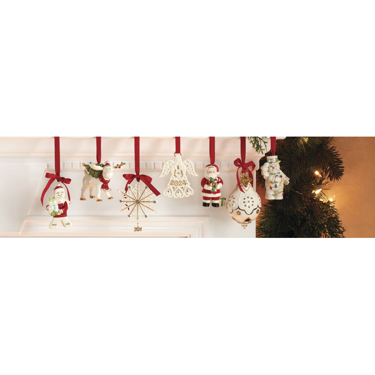 ANNUAL DATED 2024 Santa With Pickle & Candy Cane Ornament