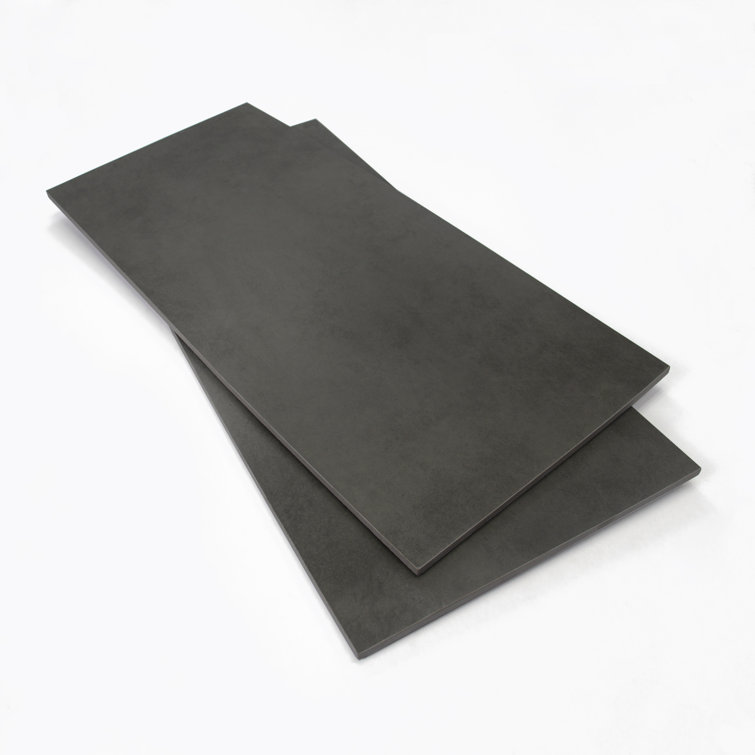Matte Steel 12x24 Porcelain Tile with Pressed Edges