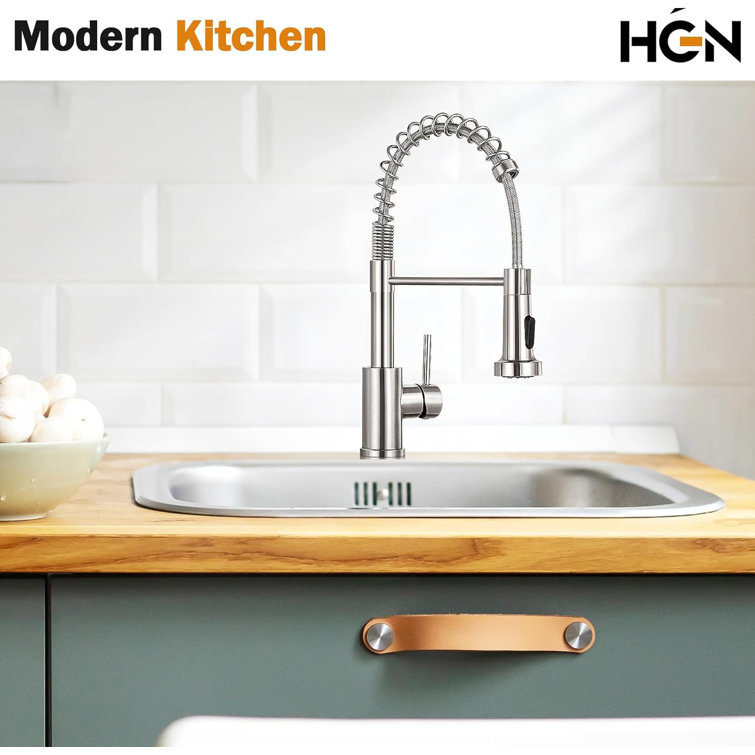 Stainless Steel Pull-Out Spray Kitchen Faucet with Single Handle