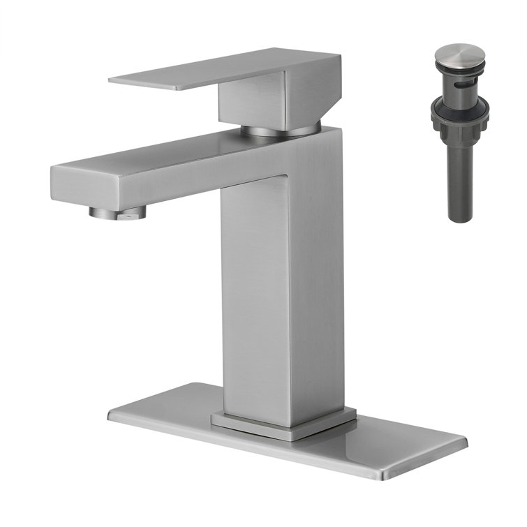 Brushed Nickel Single Handle Stainless Steel Bathroom Faucet
