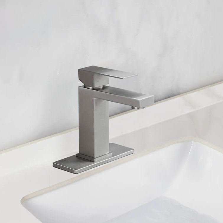 Brushed Nickel Single Handle Stainless Steel Bathroom Faucet