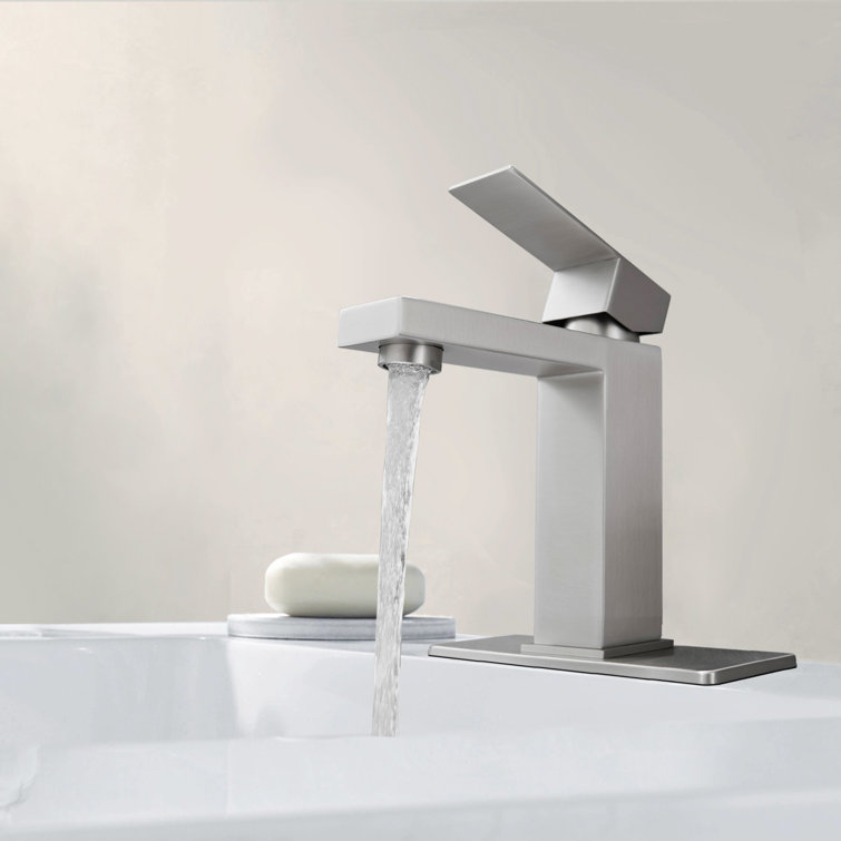 Brushed Nickel Single Handle Stainless Steel Bathroom Faucet