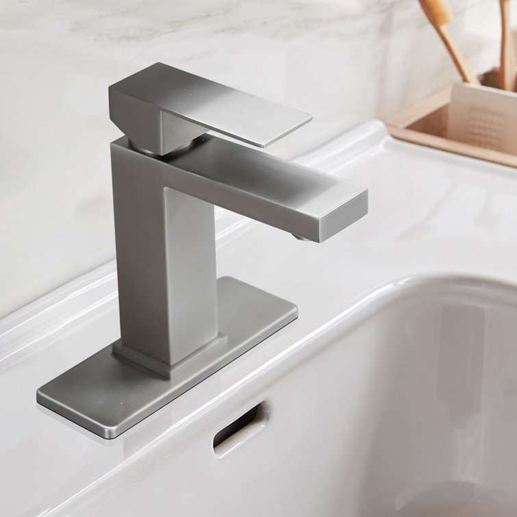 Brushed Nickel Single Handle Stainless Steel Bathroom Faucet