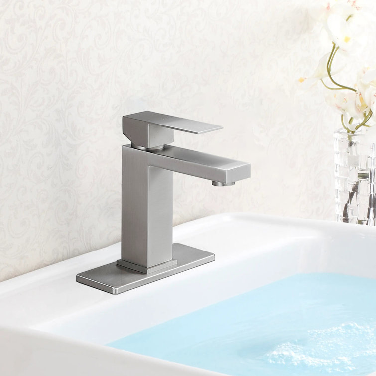 Brushed Nickel Single Handle Stainless Steel Bathroom Faucet