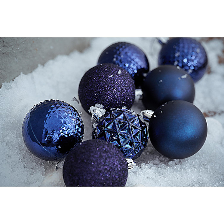 Navy Blue Shatterproof Plastic Halloween Ornament Set, 50ct