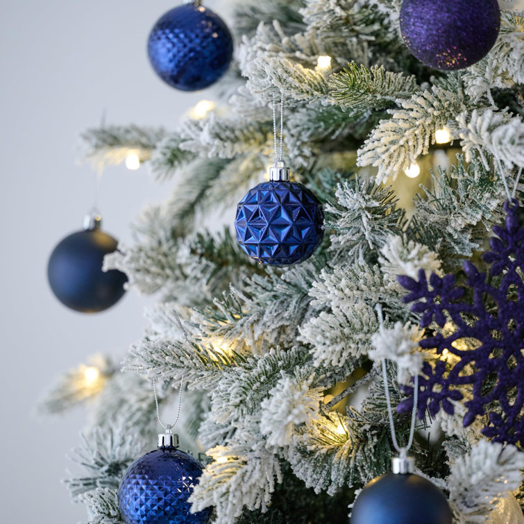 Navy Blue Shatterproof Plastic Halloween Ornament Set, 50ct