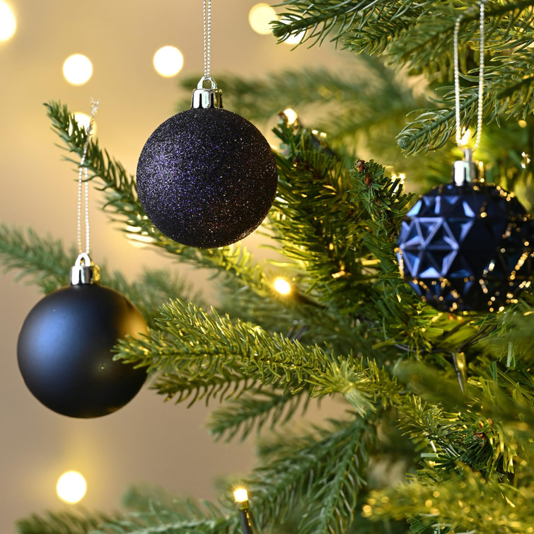 Navy Blue Shatterproof Plastic Halloween Ornament Set, 50ct