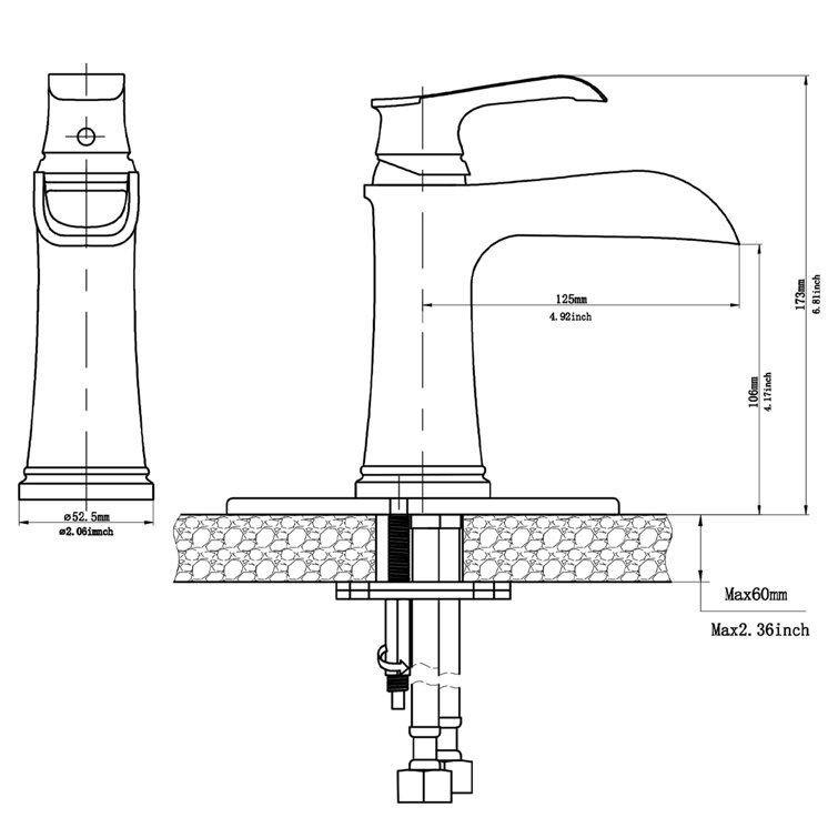 Brushed Nickel Single Handle Stainless Steel Bathroom Faucet