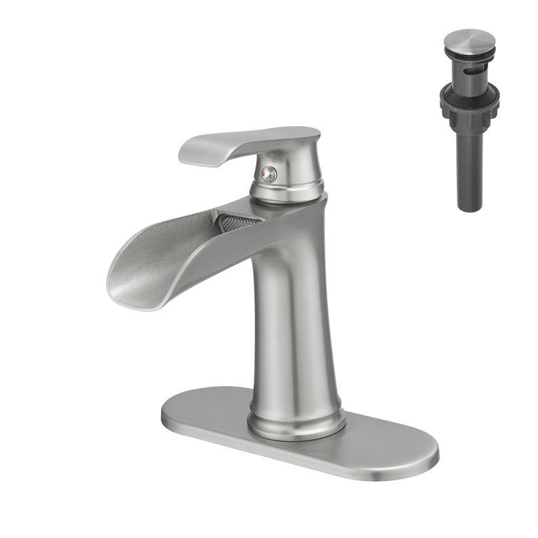 Brushed Nickel Single Handle Stainless Steel Bathroom Faucet