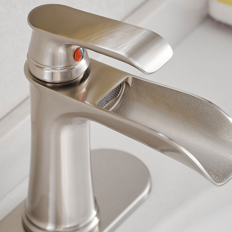 Brushed Nickel Single Handle Stainless Steel Bathroom Faucet