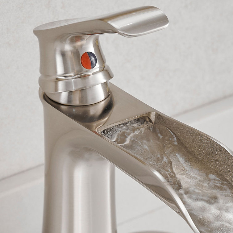Brushed Nickel Single Handle Stainless Steel Bathroom Faucet