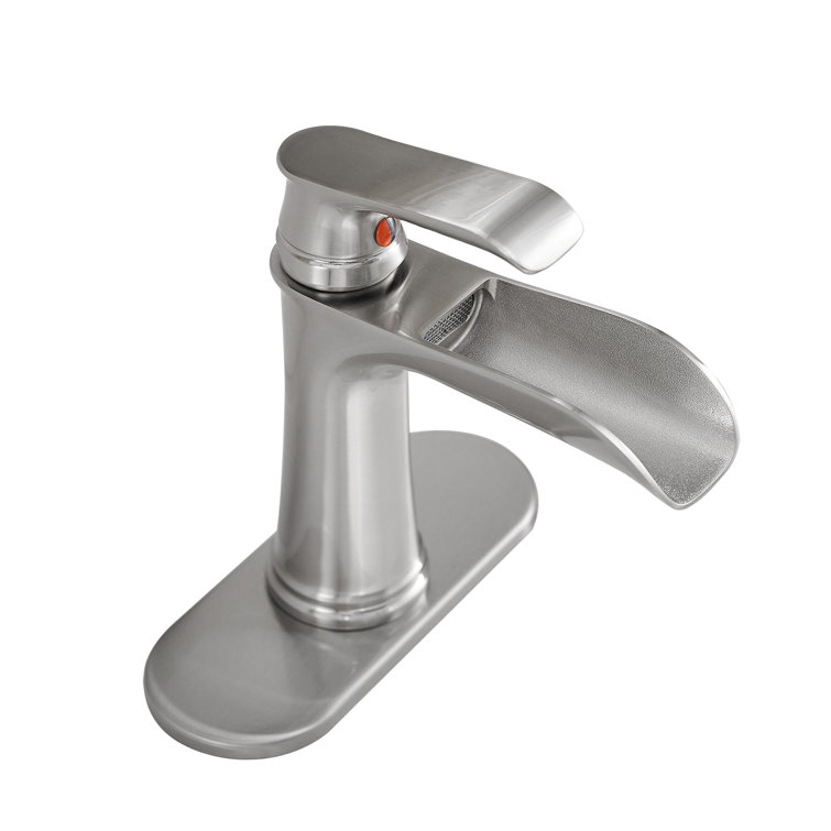 Brushed Nickel Single Handle Stainless Steel Bathroom Faucet