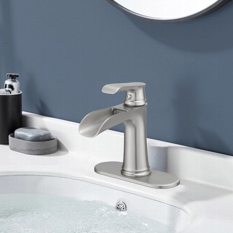 Brushed Nickel Single Handle Stainless Steel Bathroom Faucet