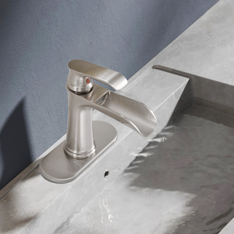 Brushed Nickel Single Handle Stainless Steel Bathroom Faucet
