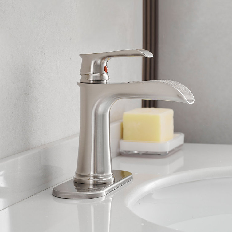 Brushed Nickel Single Handle Stainless Steel Bathroom Faucet