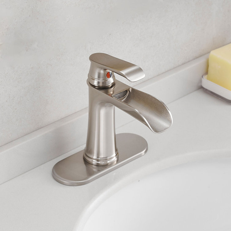 Brushed Nickel Single Handle Stainless Steel Bathroom Faucet