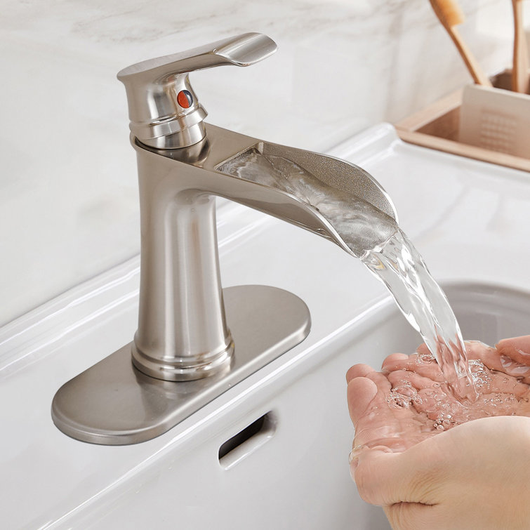 Brushed Nickel Single Handle Stainless Steel Bathroom Faucet