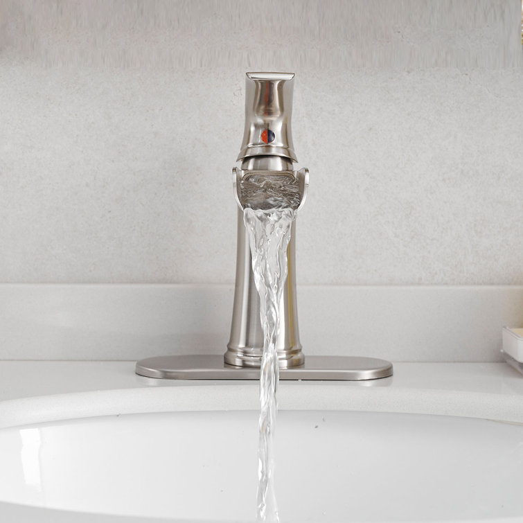 Brushed Nickel Single Handle Stainless Steel Bathroom Faucet