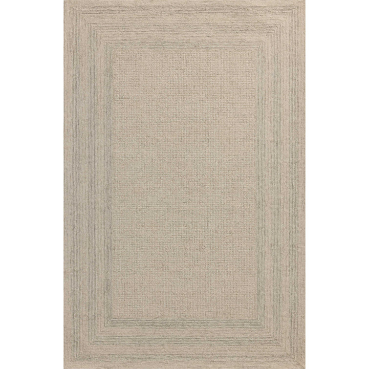Amber Lewis Ivory and Spa Hand-Tufted Wool Area Rug