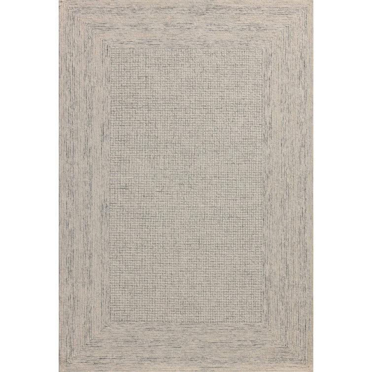 Amber Lewis Ivory and Sky Hand-Tufted Wool Area Rug