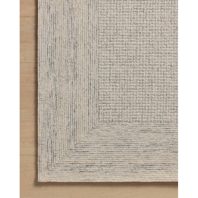 Amber Lewis Ivory and Sky Hand-Tufted Wool Area Rug