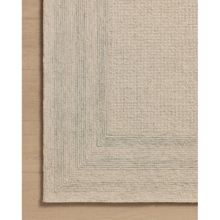 Amber Lewis Ivory and Spa Hand-Tufted Wool Area Rug