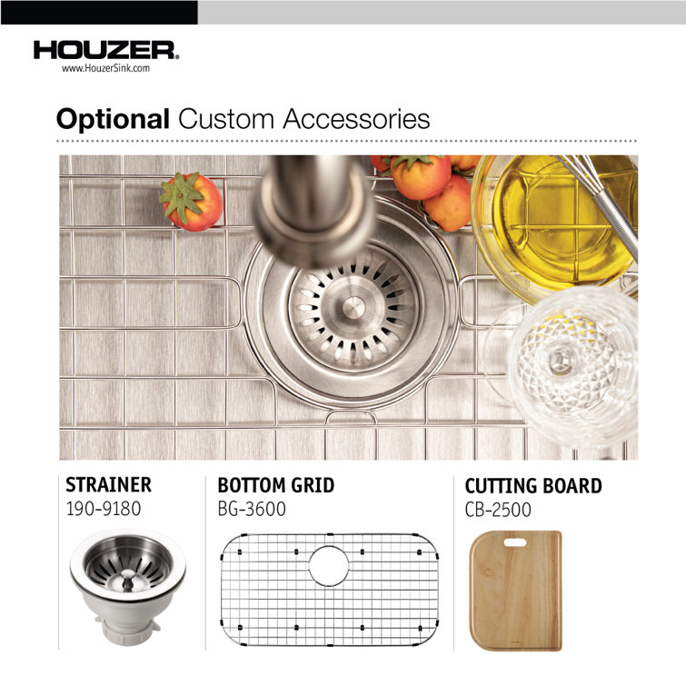 Large Stainless Steel Undermount Single Bowl Kitchen Sink