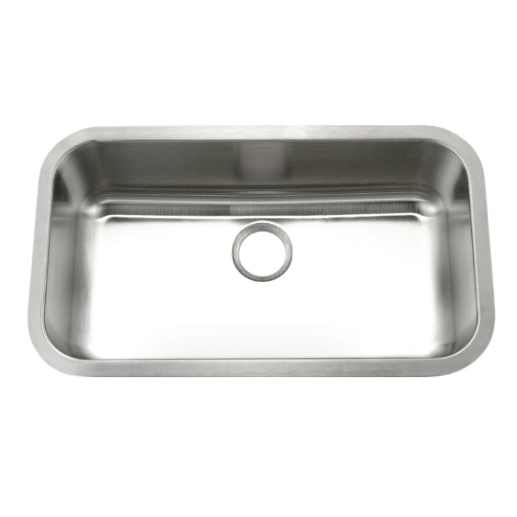 Large Stainless Steel Undermount Single Bowl Kitchen Sink