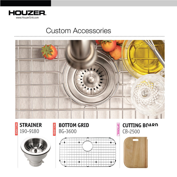 32-Inch Stainless Steel Undermount Single Bowl Kitchen Sink