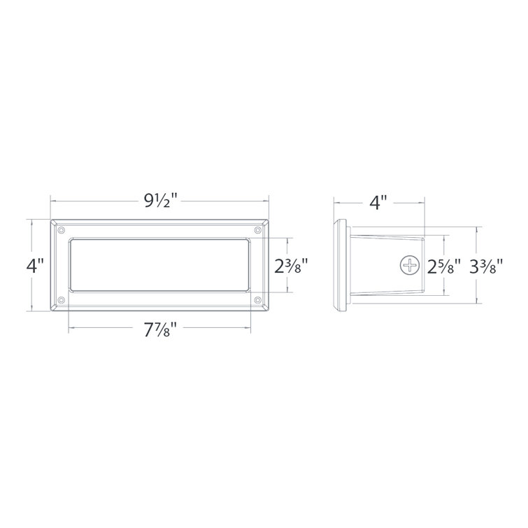 Architectural Black Opal Glass LED Wall Light