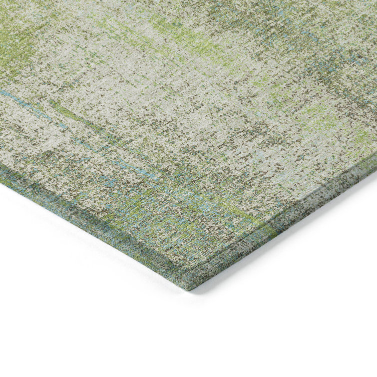 Red Synthetic Flat Woven 5' x 7' Washable Rug