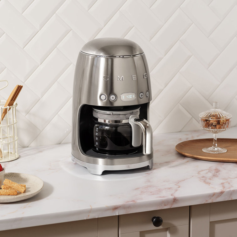 Stainless Steel Retro 10-Cup Drip Coffee Machine