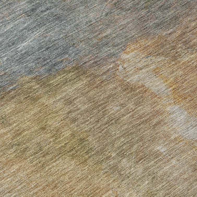 Copper Red Flat Woven Synthetic Runner Rug, 2'3" x 7'6"