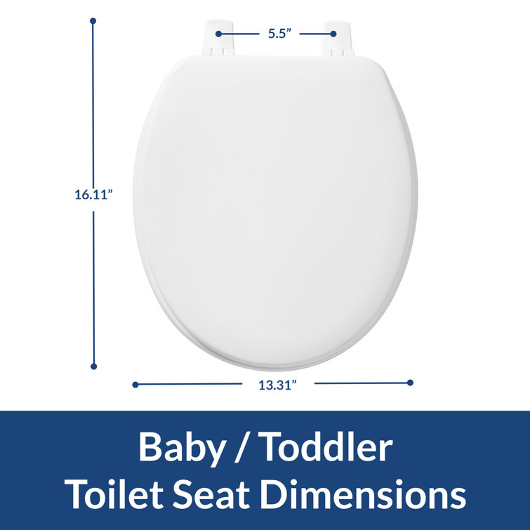 White Molded Wood Baby/Toddler Toilet Seat