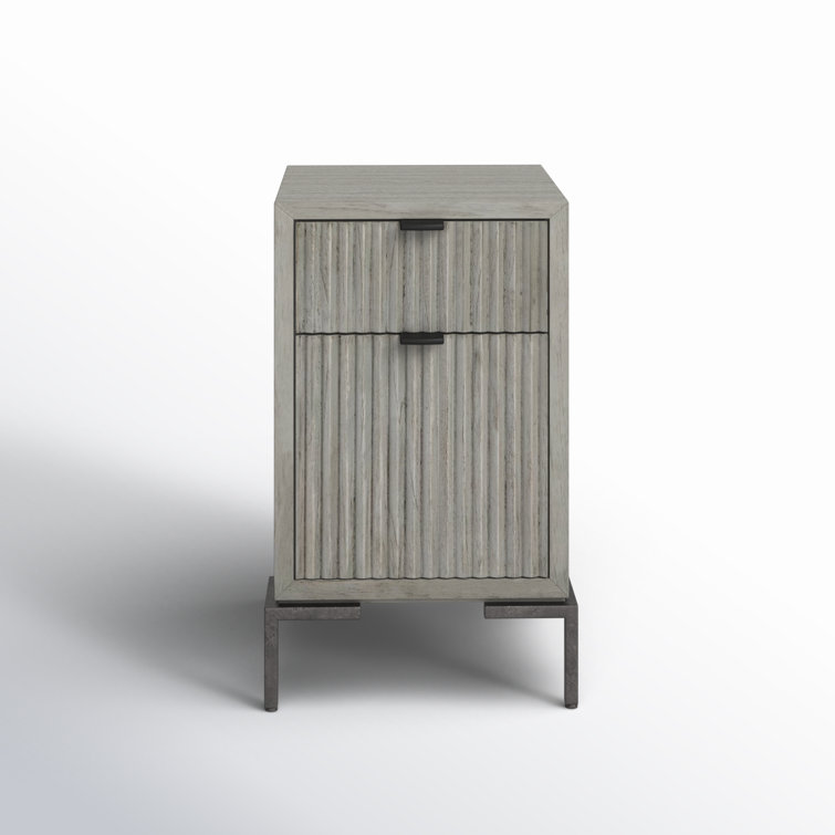 Beige and Black 2-Drawer Fire Resistant Legal Size Mobile File Cabinet