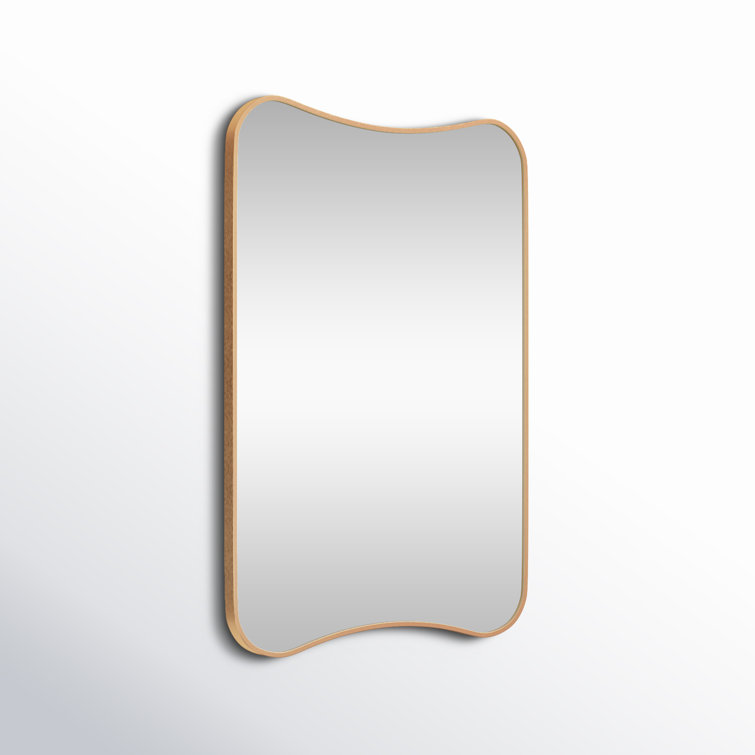 Bellona Gold Aluminum Wavy Rectangular Wall Mirror