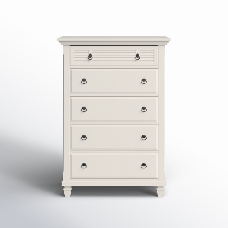 Winchester 5-Drawer White Pine Wood Chest with Soft Close