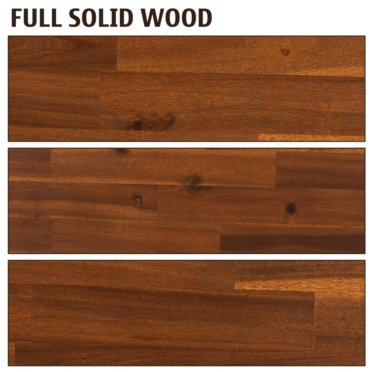 Aurora Chocolate King Solid Wood Bed Frame with Headboard