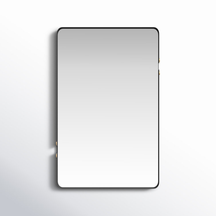 Rockdale Black Metal Rectangular Wall Mirror