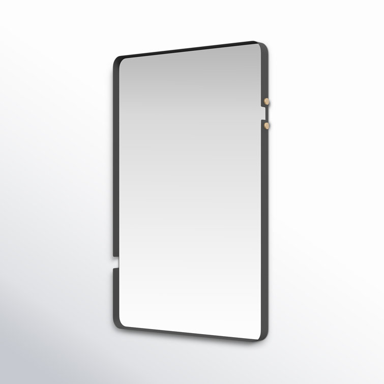 Rockdale Black Metal Rectangular Wall Mirror