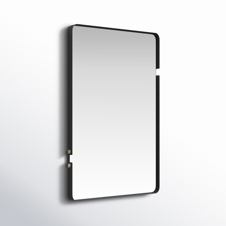 Rockdale Black Metal Rectangular Wall Mirror