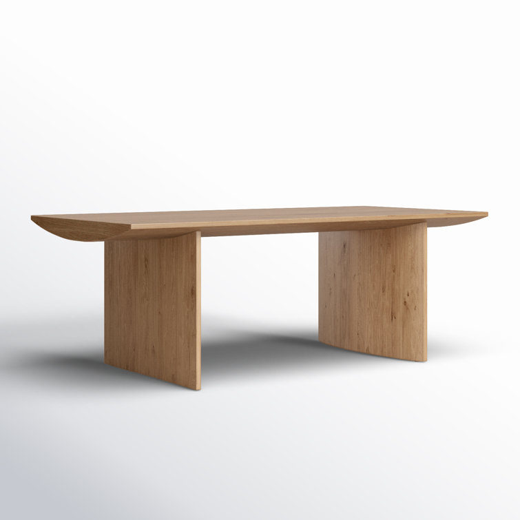 Contemporary Warm Grey-Brown Oak Veneer Rectangular Dining Table