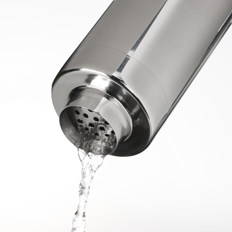 Viski Element Stainless Steel 24oz Cocktail Shaker with Strainer