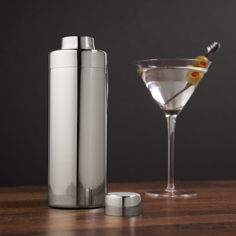 Viski Element Stainless Steel 24oz Cocktail Shaker with Strainer