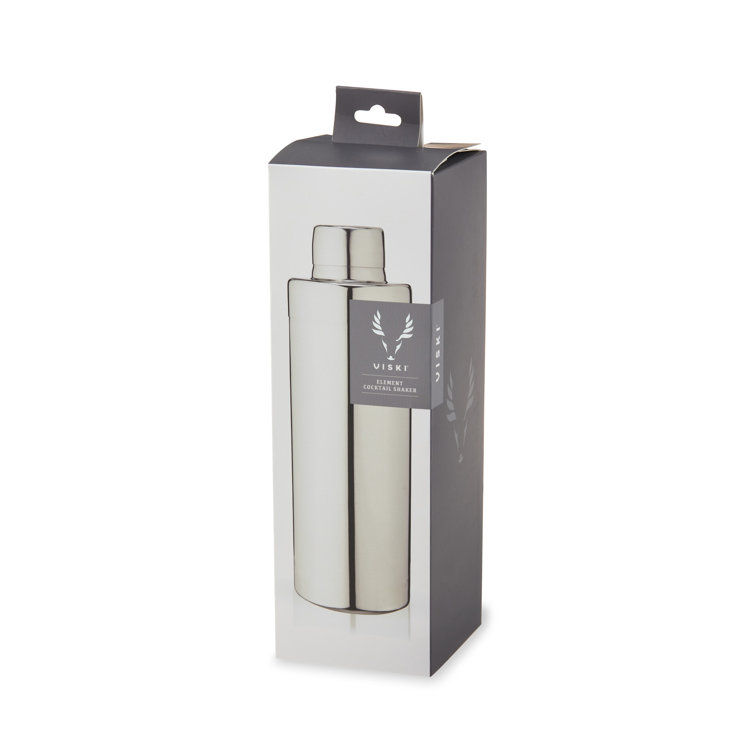 Viski Element Stainless Steel 24oz Cocktail Shaker with Strainer