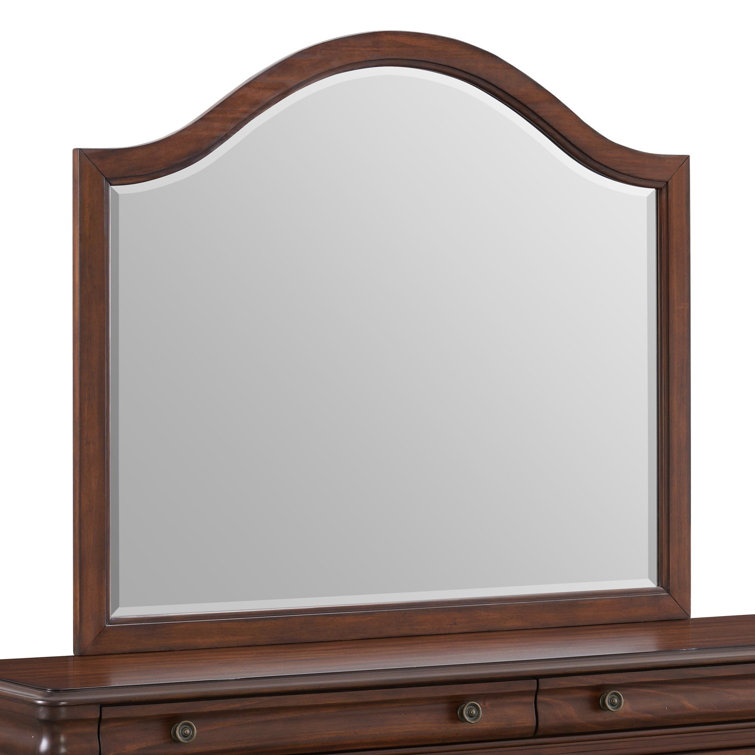 Queen Dark Brown Poplar Wood 5-Piece Bedroom Set